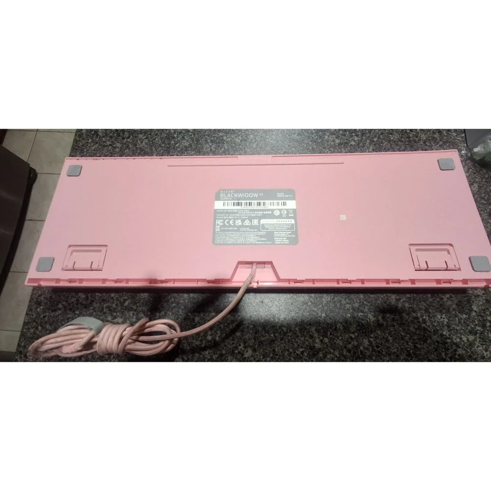 Razer BlackWidow V3 Quartz Pink Wired Gaming Keyboard Green Switch QWERTY